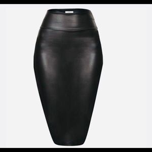 Faux leather skirt
